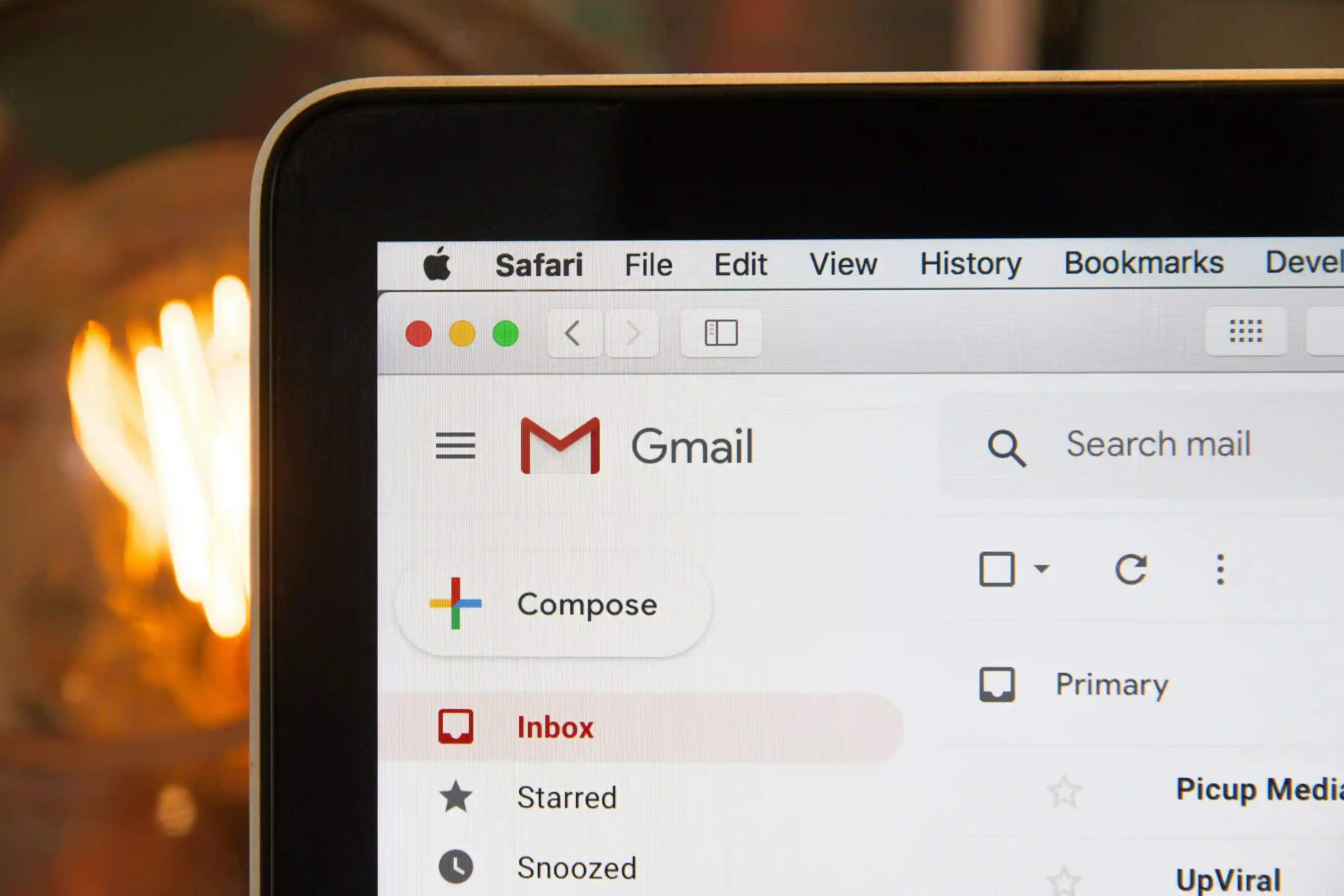 Computer screen showing Gmail interface integration